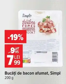 Carrefour Bucăți de bacon afumat, Simpl Ofertă