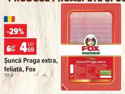 Carrefour Șuncă Praga extra, feliată, Fox Ofertă