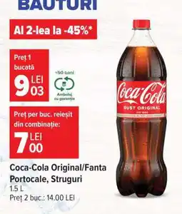 Carrefour Coca-Cola Original/Fanta portocale, struguri Ofertă