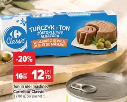 Carrefour Ton în ulei măsline Carrefour Classic Ofertă