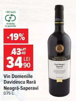 Carrefour Vin Domeniile Davidescu Rară Neagră-Saperavi Ofertă
