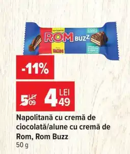 Carrefour Napolitană cu cremă de ciocolată/alune cu cremă de Rom, Rom Buzz Ofertă