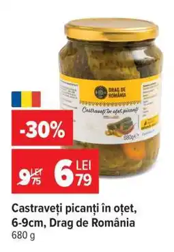 Carrefour Castraveți picanți în oțet, 6-9cm, Drag de România Ofertă