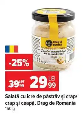 Salată cu icre de păstrăv și crap/ crap și ceapă, Drag de România