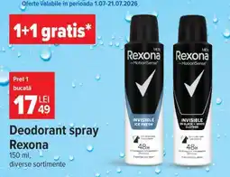 Carrefour Deodorant spray Rexona Ofertă