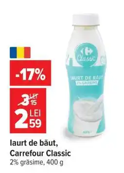 Carrefour Iaurt de băut Carrefour Classic Ofertă