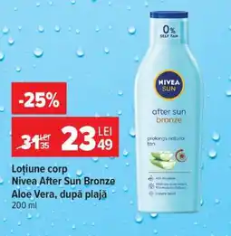 Carrefour Loțiune corp Nivea After Sun Bronze Aloe Vera, după plajă Ofertă