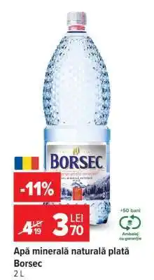 Carrefour Apă minerală naturală plată Borsec Ofertă