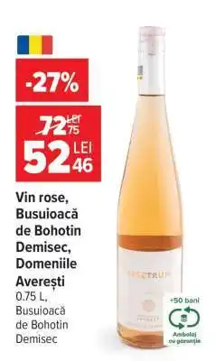 Carrefour Vin rose, Busuioacă de Bohotin Demisec, Domeniile Averești Ofertă