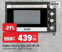 Carrefour Cuptor electric Zass ZEO 45 CR Ofertă