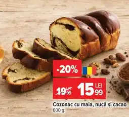 Carrefour Cozonac cu maia, nucă și cacao Ofertă