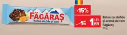 Carrefour Baton cu stafide și aromă de rom Făgăraș Ofertă