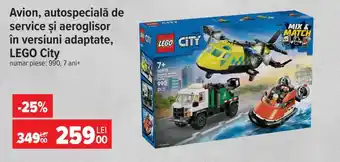 LEGO City Avion, autospecială de service și aeroglisor
