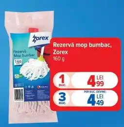 Carrefour Rezervă mop bumbac, Zorex Ofertă