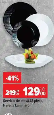 Carrefour Serviciu de masă 18 piese, Harena Luminarc Ofertă