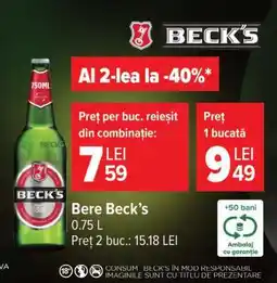 Carrefour Bere Beck's Ofertă