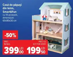 Carrefour Casă de păpuși din lemn, Smart&Fun Ofertă