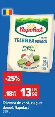 Carrefour Telemea de vacă cu gust domol Napolact Ofertă