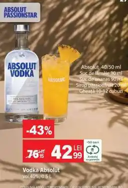 Carrefour Vodka Absolut Ofertă