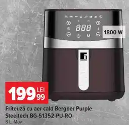 Carrefour Friteuză cu aer cald Bergner Purple Steeltech BG-51352-PU-RO Ofertă