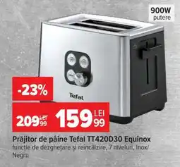 Carrefour Prăjitor de pâine Tefal TT420D30 Equinox Ofertă