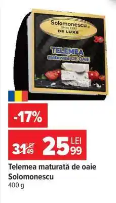 Carrefour Telemea maturată de oaie Solomonescu Ofertă