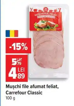 Carrefour Mușchi file afumat feliat, Carrefour Classic Ofertă