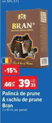 Carrefour Palincă de prune & rachiu de prune Bran Ofertă