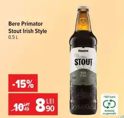 Carrefour Bere Primator Stout Irish Style 0.5 L Ofertă