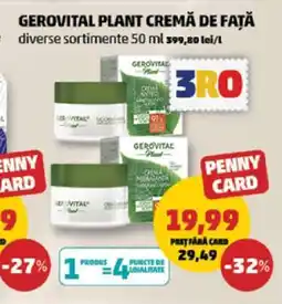 Penny GEROVITAL PLANT CREMĂ DE FAȚĂ Ofertă