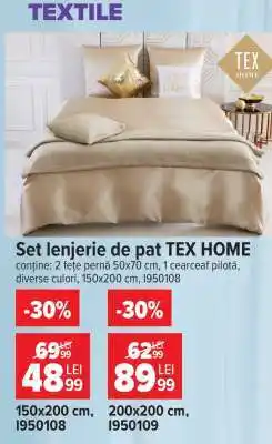 Carrefour Set lenjerie de pat TEX HOME Ofertă