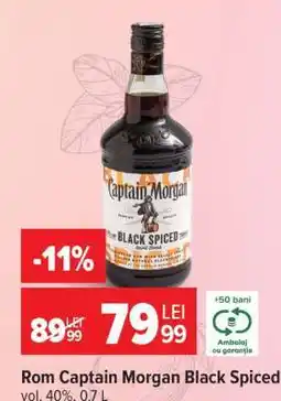 Carrefour Rom Captain Morgan Black Spiced Ofertă