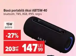 Carrefour Boxă portabilă Akai ABTSW-40 Ofertă