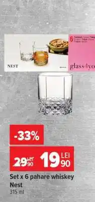 Carrefour Set x 6 pahare whiskey Nest Ofertă
