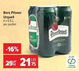 Carrefour Bere Pilsner Urquell Ofertă