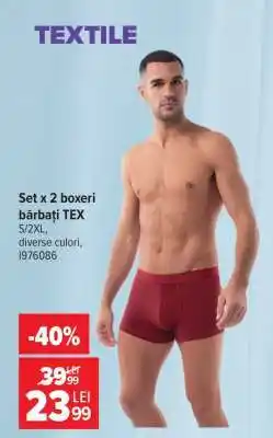 Carrefour Set x 2 boxeri, bărbați TEX Ofertă