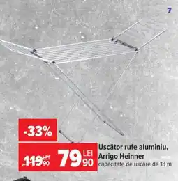 Carrefour Uscător rufe aluminiu, Arrigo Heinner Ofertă