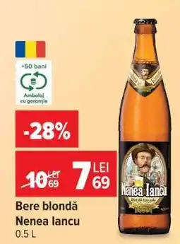 Carrefour Bere blondă Nenea Iancu Ofertă