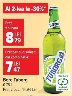 Carrefour Bere Tuborg Ofertă