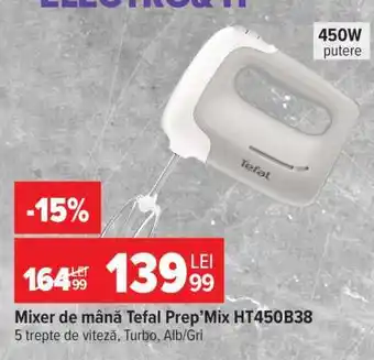 Mixer de mână Tefal Prep’Mix HT450B38