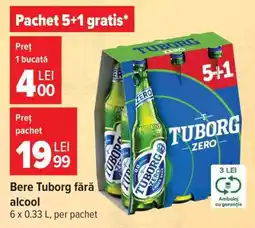 Carrefour Bere Tuborg fără alcool Ofertă
