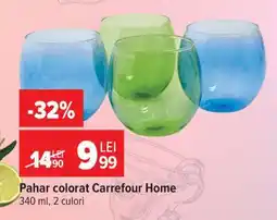 Carrefour Pahar colorat Carrefour Home Ofertă