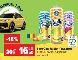 Carrefour Bere Ciuc Radler fără alcool Ofertă