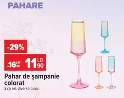 Carrefour Pahar de șampanie colorat Ofertă