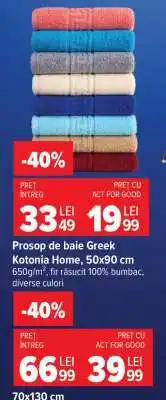 Carrefour Prosoape de baie Greek Kotonia Home, 50x90 cm Ofertă