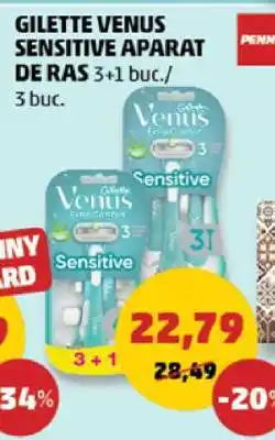 Penny Gilette Venus Sensitive Aparat de Ras 3+1 buc Ofertă