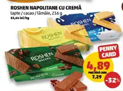 Penny ROSHEN Napolitane cu cremă Ofertă