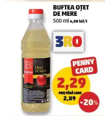 Penny BUFTEA OȚET DE MERE Ofertă