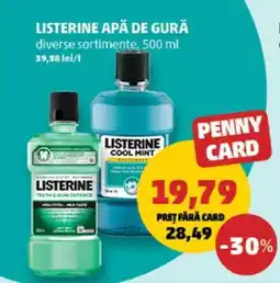 Penny LISTERINE Apă de gură Ofertă