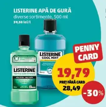 Penny LISTERINE Apă de gură Ofertă